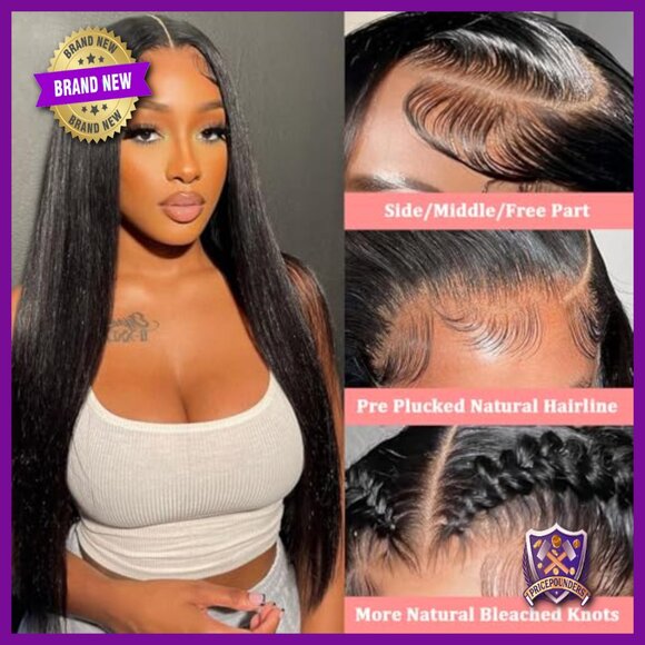 36 Inch 13x6 HD Lace Front Wig Human Hair 200 Density Glueless Pre Plucked main image 6